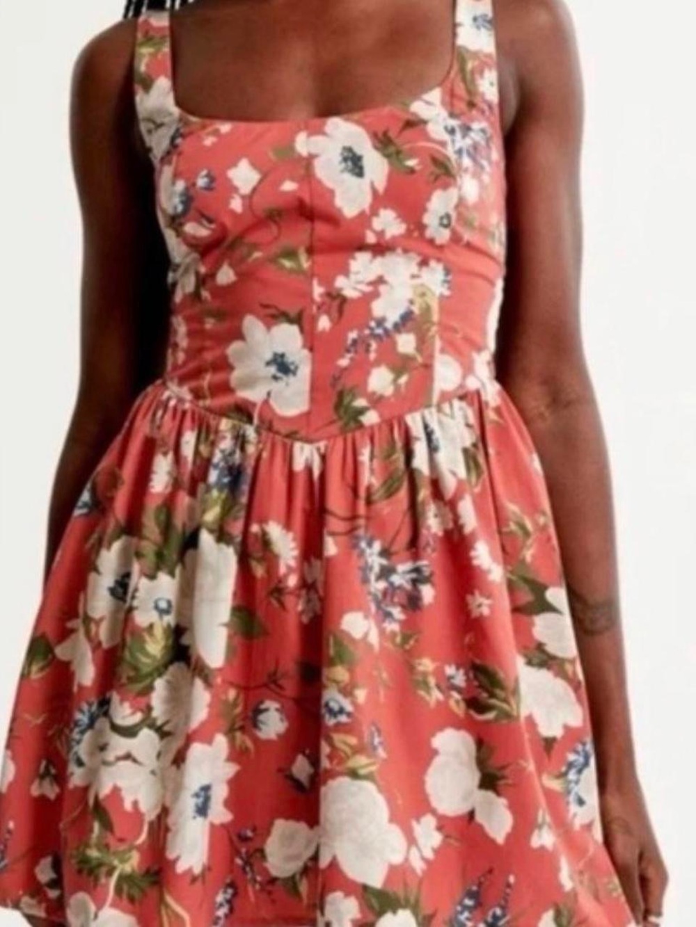 ABERCROMBIE Red Corset Romper Dress XST - Picture 2 of 12